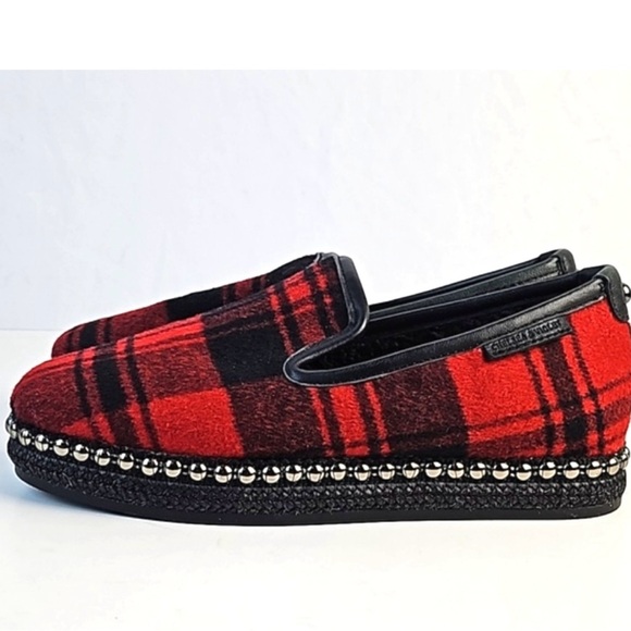 Chelsea & Violet Red Buffalo Plaid Conie Style Slip On Loafers - Picture 3 of 8